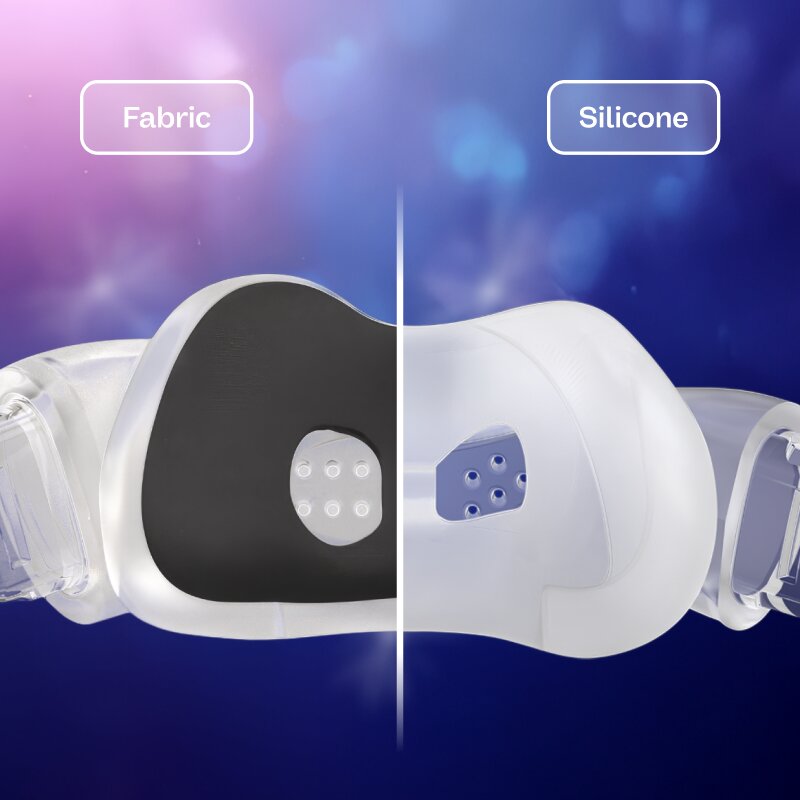 CPAP mask material, fabric mask vs silicone mask
