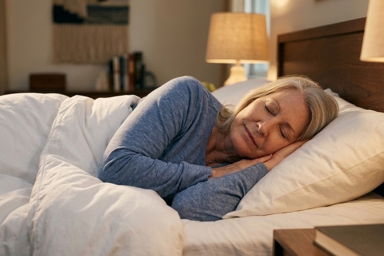 Woman sleeping in bed