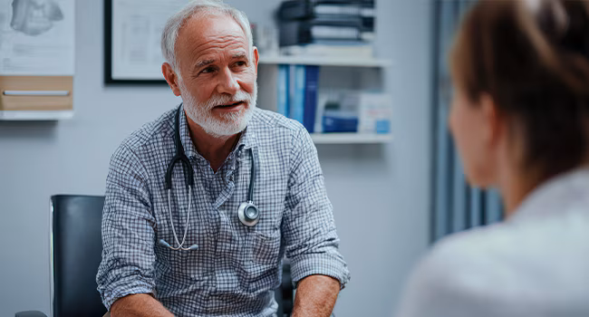  Doctor talking with patient