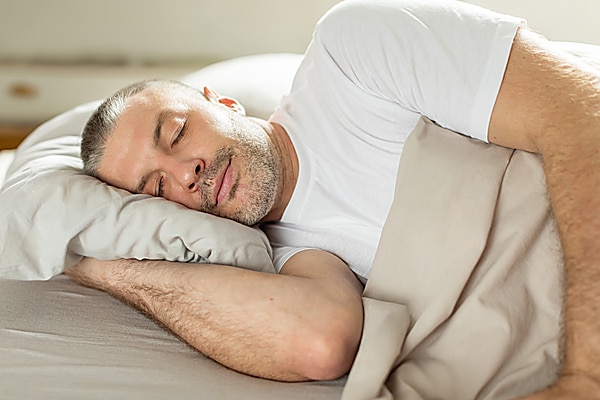  man sleeping on his side