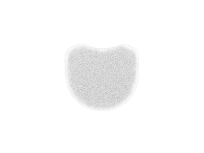 A cut-out of the hypoallergenic filter for an AirMini sleep therapy device.