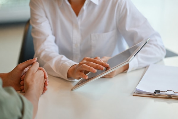  two people going over AHI details and meaning